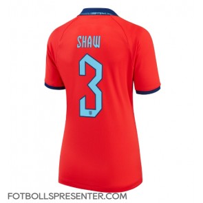 England Luke Shaw #3 Borta Matchtröja Dam VM 2022 Kortärmad